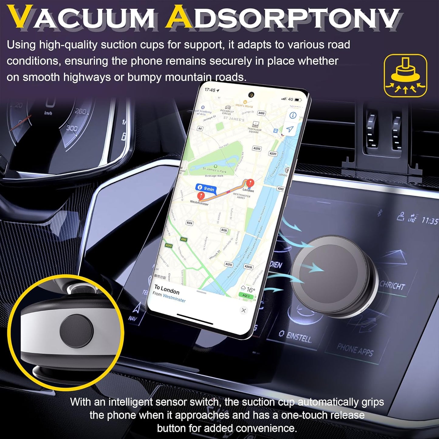 360° Rotation Magnetic Phone Holder (Gen - 2)