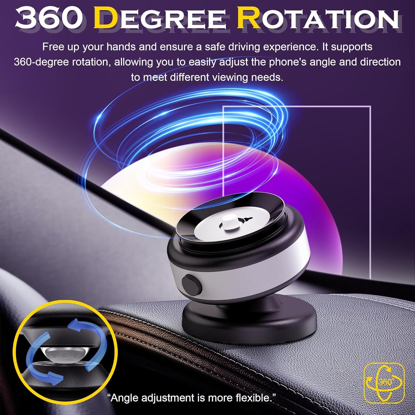 360° Rotation Magnetic Phone Holder (Gen - 2)